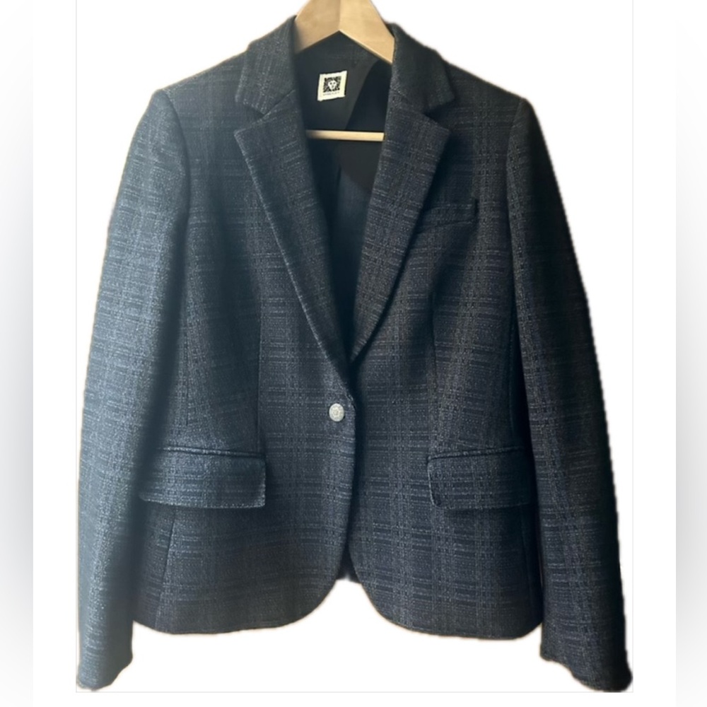 Gorgeous Anne Klein Blue l/Grey Blazer Great Condition, Fully Lined. Beautiful.